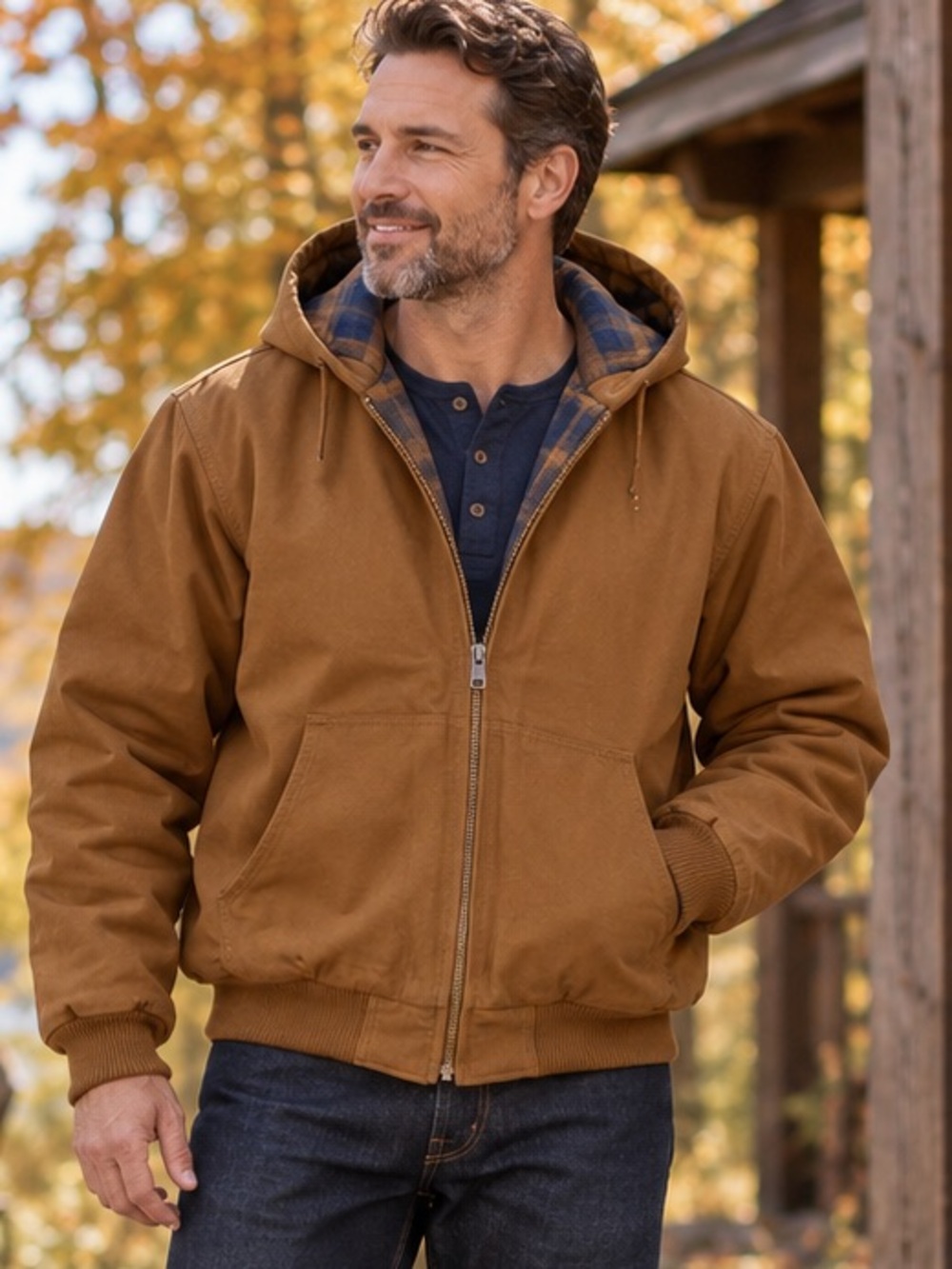 Woolrich Green Label Hooded Canvas Jacket Men’s L